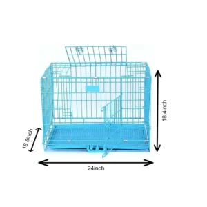HUNK PET SHOP CAGE FOR DOGS | OUTDOOR PET CAGE WITH REMOVABLE TRAY | DURABLE SMALL ANIMAL KENNLE FOR BACKYARD, GARDEN & INDOOR USE - 24 INCHES