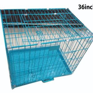 HUNK PET SHOP CAGE FOR DOGS | OUTDOOR PET CAGE WITH REMOVABLE TRAY | DURABLE SMALL ANIMAL KENNLE FOR BACKYARD, GARDEN & INDOOR USE - 36 INCHES
