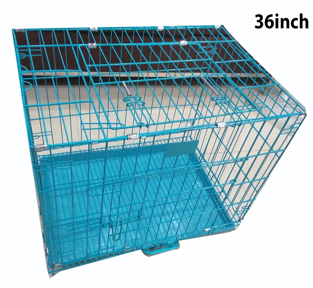 HUNK PET SHOP CAGE FOR DOGS | OUTDOOR PET CAGE WITH REMOVABLE TRAY | DURABLE SMALL ANIMAL KENNLE FOR BACKYARD, GARDEN & INDOOR USE - 36 INCHES