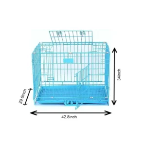 HUNK PET SHOP CAGE FOR DOGS | OUTDOOR PET CAGE WITH REMOVABLE TRAY | DURABLE SMALL ANIMAL KENNLE FOR BACKYARD, GARDEN & INDOOR USE - 42 INCHES