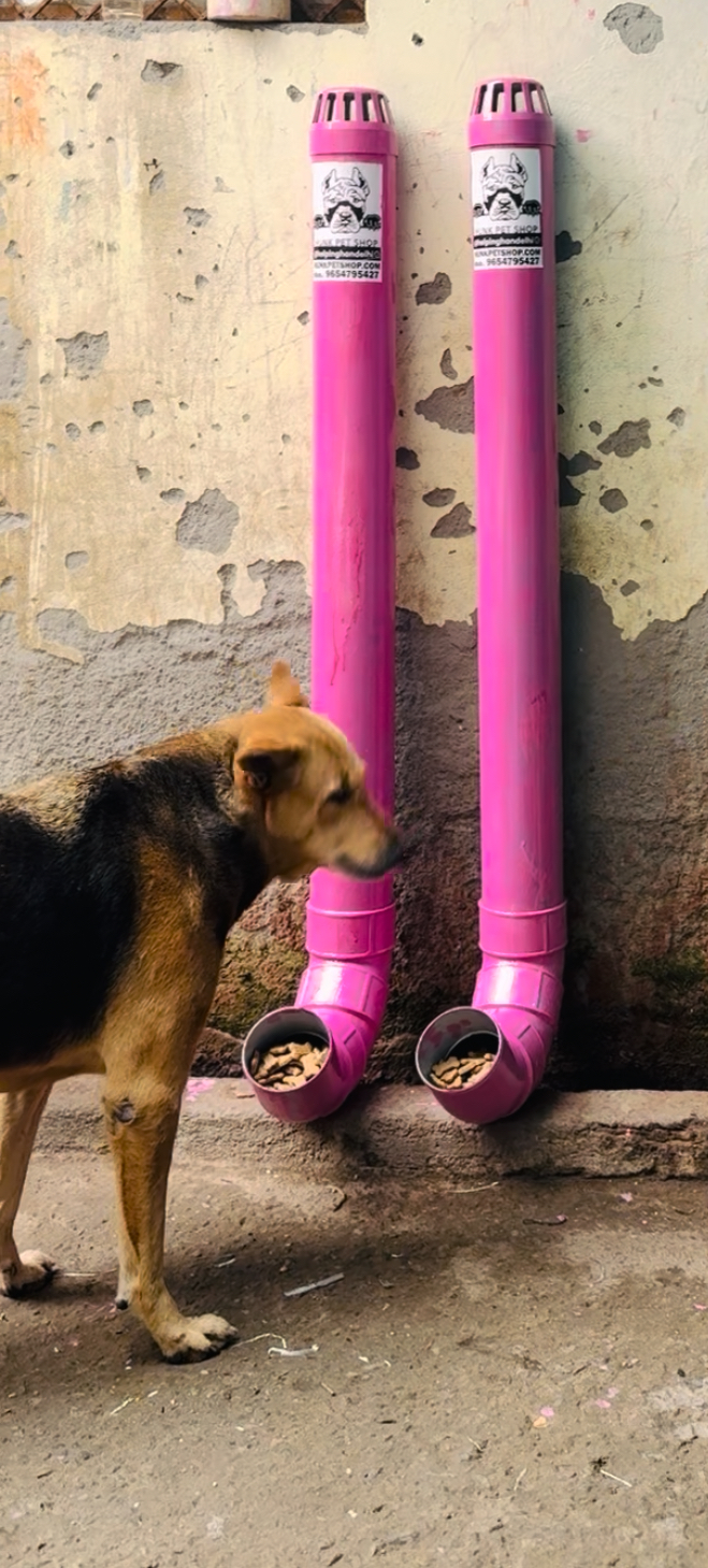 Auto Street Dog Feeder | Heavy Duty PVC Automatic Food Dispenser for Stray Dogs | Weatherproof | Easy Refill | Ideal for NGOs, Societies & Animal Lovers