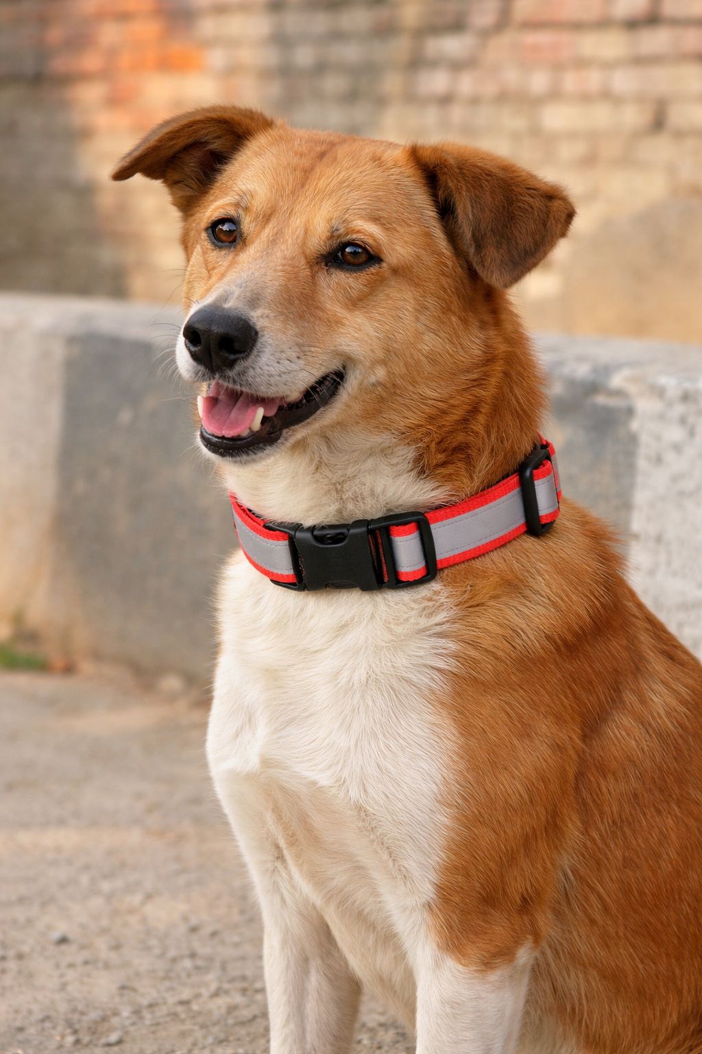 HUNK PET SHOP | REFLECTIVE DOG COLLAR , FEATURES WITH ADJUSTABLE AND DURABLE, NYLON DOG BELT , HEAVY METAL D-RING AND STRONG BUCKLE, FOR DOGS ( MULTICOLOUR)