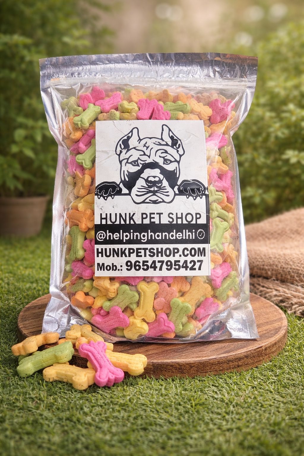 HUNK PET SHOP Chicken Flavor Dog Biscuits For All Age & Size Dogs (1KG), All Life Stages