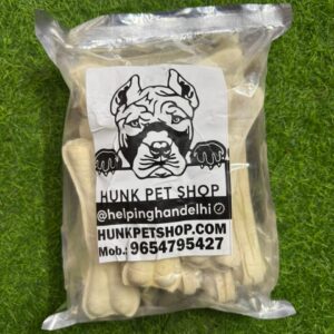 HUNK PET SHOP RAWHIDE TREAT DOG CHEW BONE , ALL LIFE STAGES
