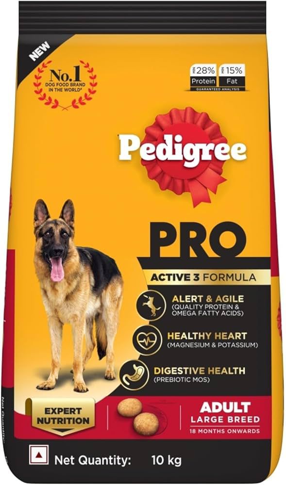 PEDIGREE PRO EXPERT NUTRITION ACTIVE ADULT DOG FOOD | PEDIGREE CHICKEN AND VEGETABLES ADULT DOG DRY FOOD | (10kg)