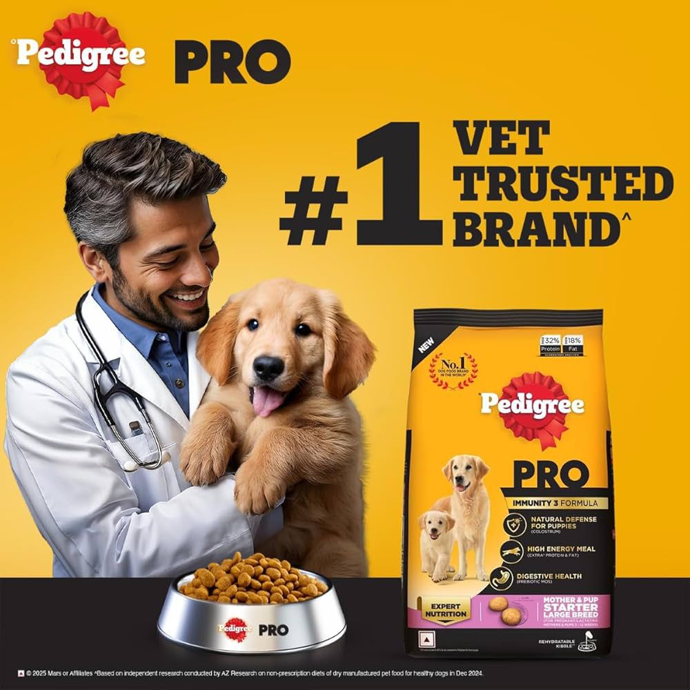 PEDIGREE PRO MOTHER & PUP STARTER LARGE BREED, 10KG DRY DOG FOOD, VET TRUSTED BRAND, EXPERT NUTRITION, QUALITY PROTEIN, 33% MORE NUTRIENT (3-12 WEEKS) |(10KG) - Image 8