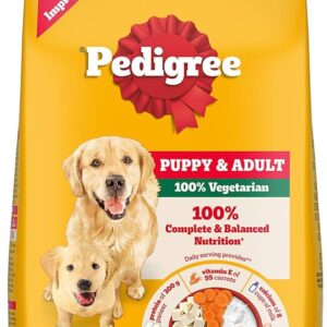 PEDIGREE ADULT & PUPPY DRY DOG FOOD, 100% VEGETARIAN, 1kg, CONTAINS 37 ESSENTIAL NUTRIENTS, 100% COMPLETE & BALANCED FOOD FOR ADULTS DOGS (1 kg )