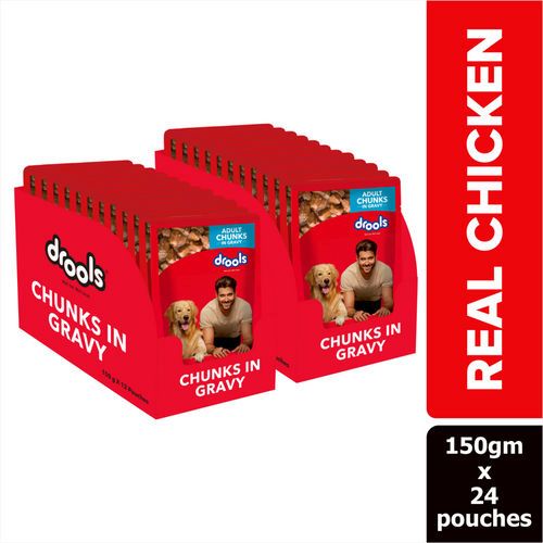DROOLS REAL CHICKEN & CHICKEN LIVER CHUNKS IN GRAVY ADULT DOG WET FOOD 60 g (PACK OF 6) - Image 5
