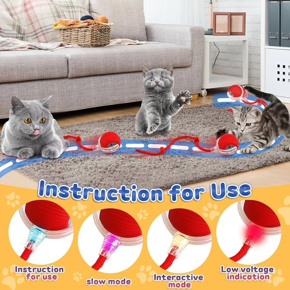 Electric Cat Ball Toys Automatic Rolling Smart TOYS INTERACTING FOR CATS - Image 3