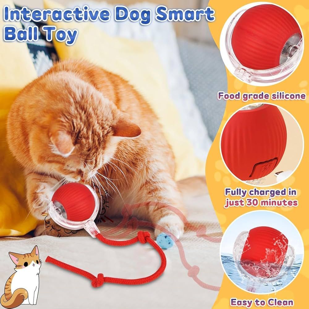 Electric Cat Ball Toys Automatic Rolling Smart TOYS INTERACTING FOR CATS - Image 5