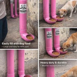 HUNK PET SHOP AUTO FEEDER Two Pipe Feeder 2X Double (5Kg & 5Kg)