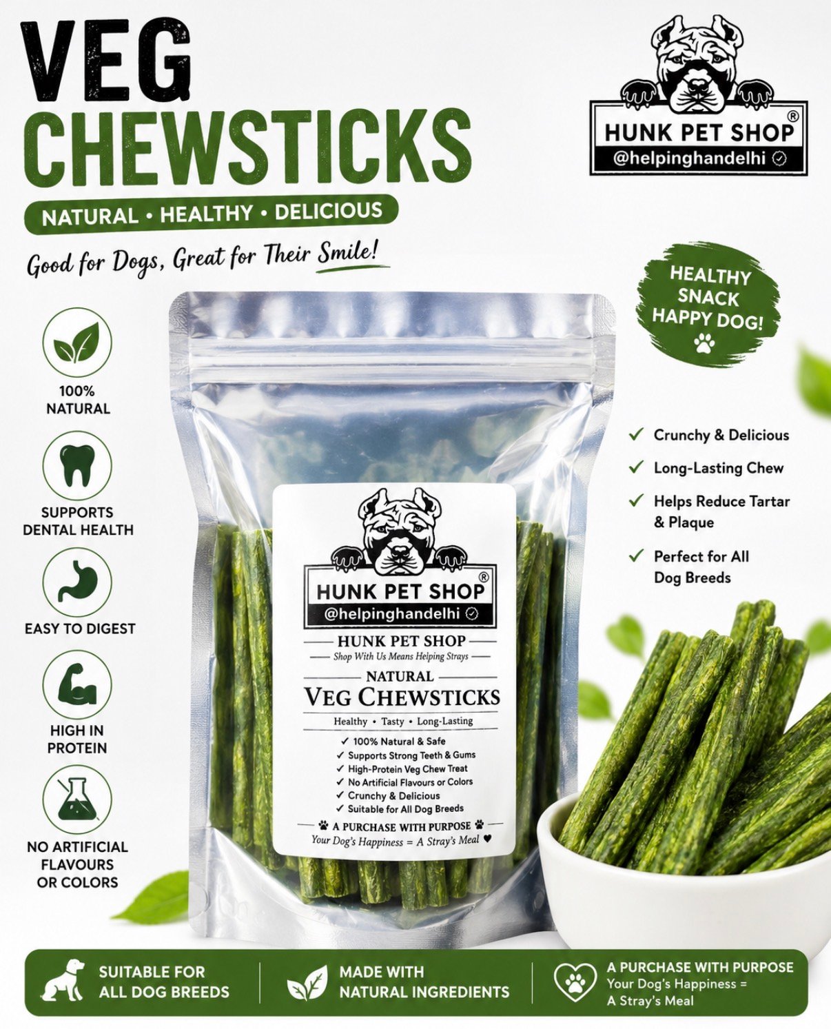 Vegetarian Dog Chew Sticks