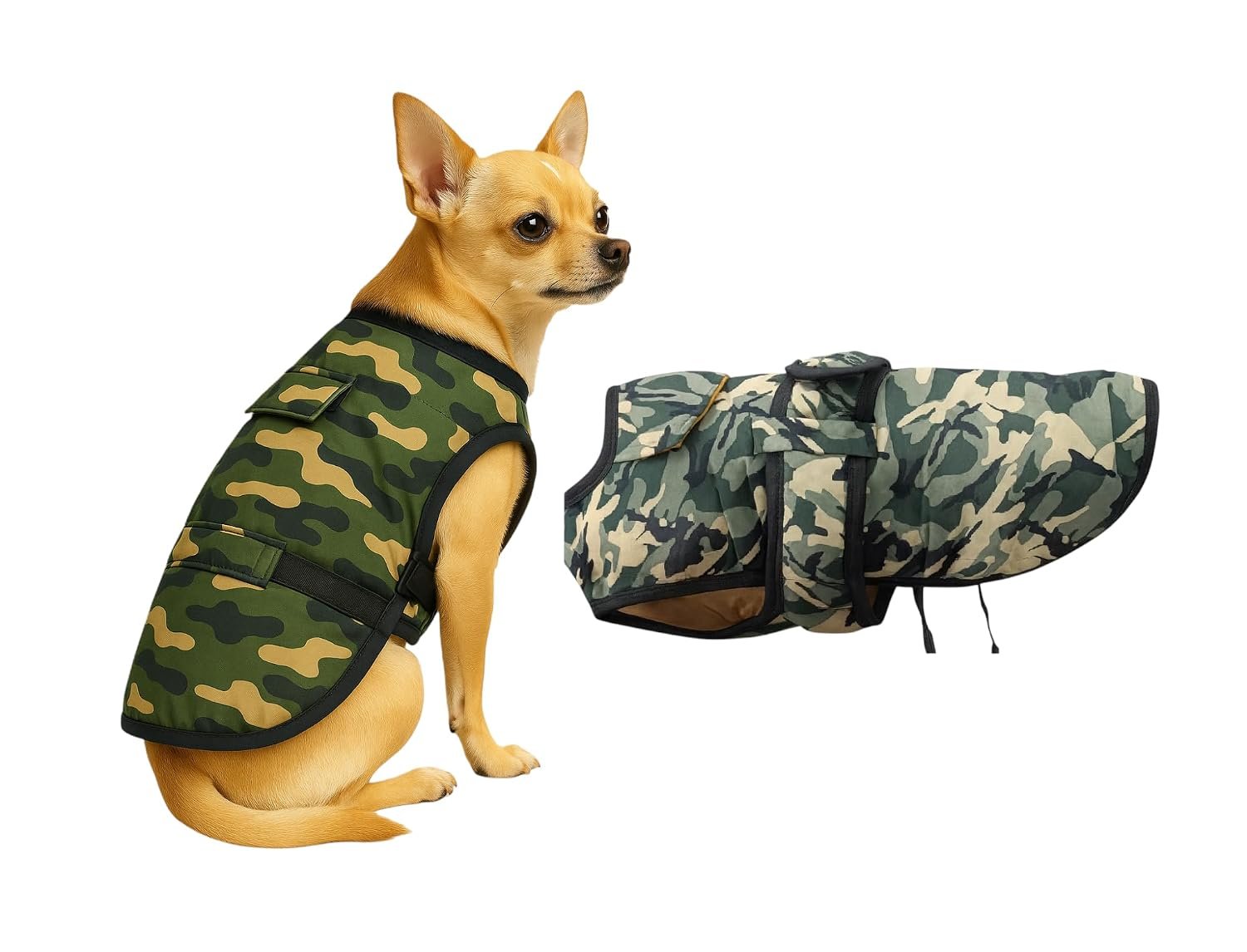 Dog Winter Coat, Jacket, Clothes, Windproof, Light Weight, Washable, Ultra Warm Thick Fleece Lined Dog Vest for Cold Weather Protection BY HUNK PET SHOP